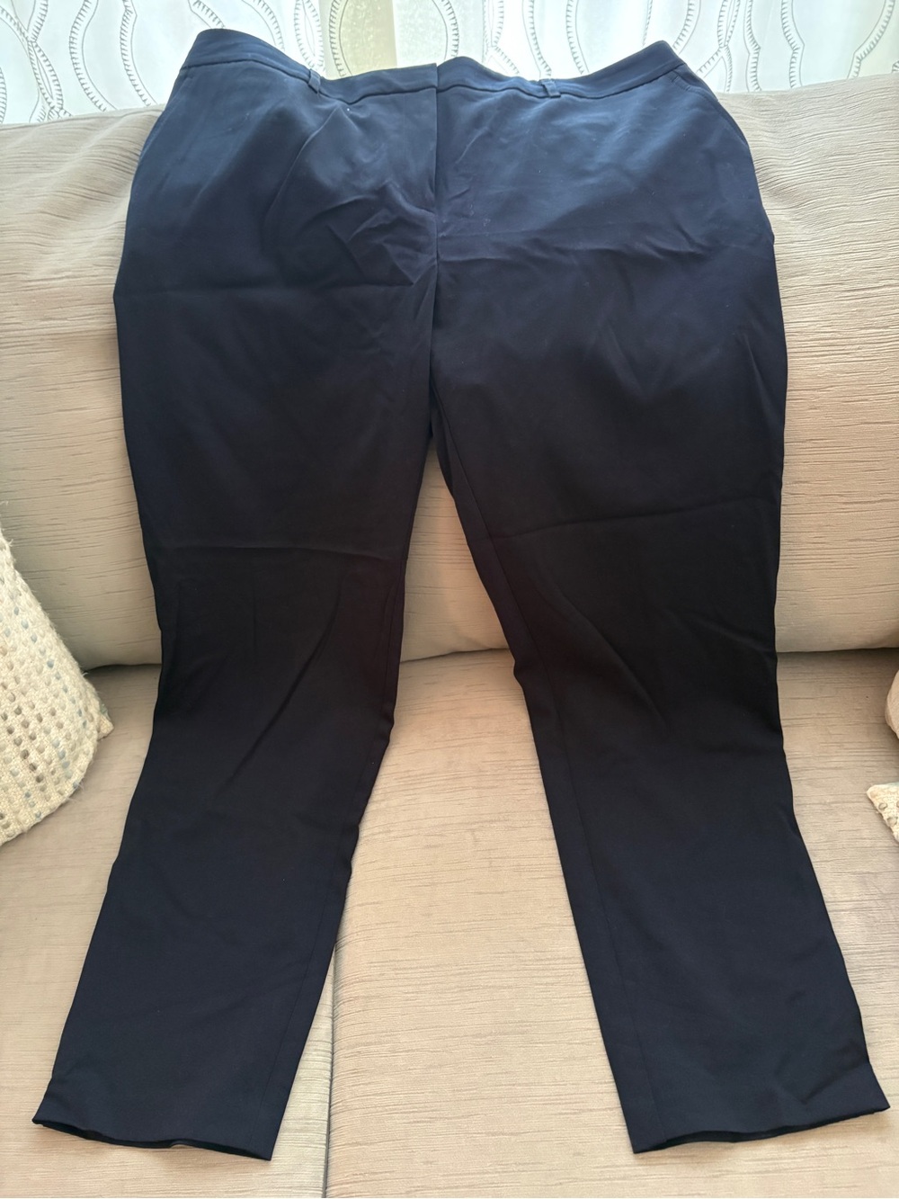 Jones New York Women’s Navy Dress Pants - Straight Leg Dress Trousers
